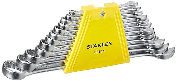 STANLEY 70-964E 12-piece Chrome Vanadium Steel Combination Spanner Set